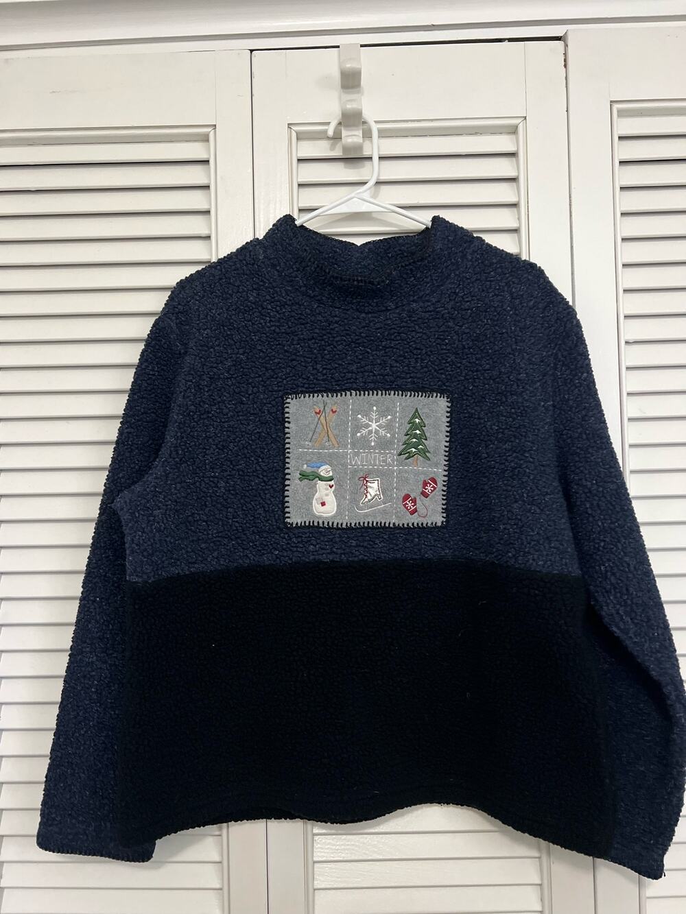 Craft and Barrow Sport Sherpa Snowman Holiday Sweater Sz: Large